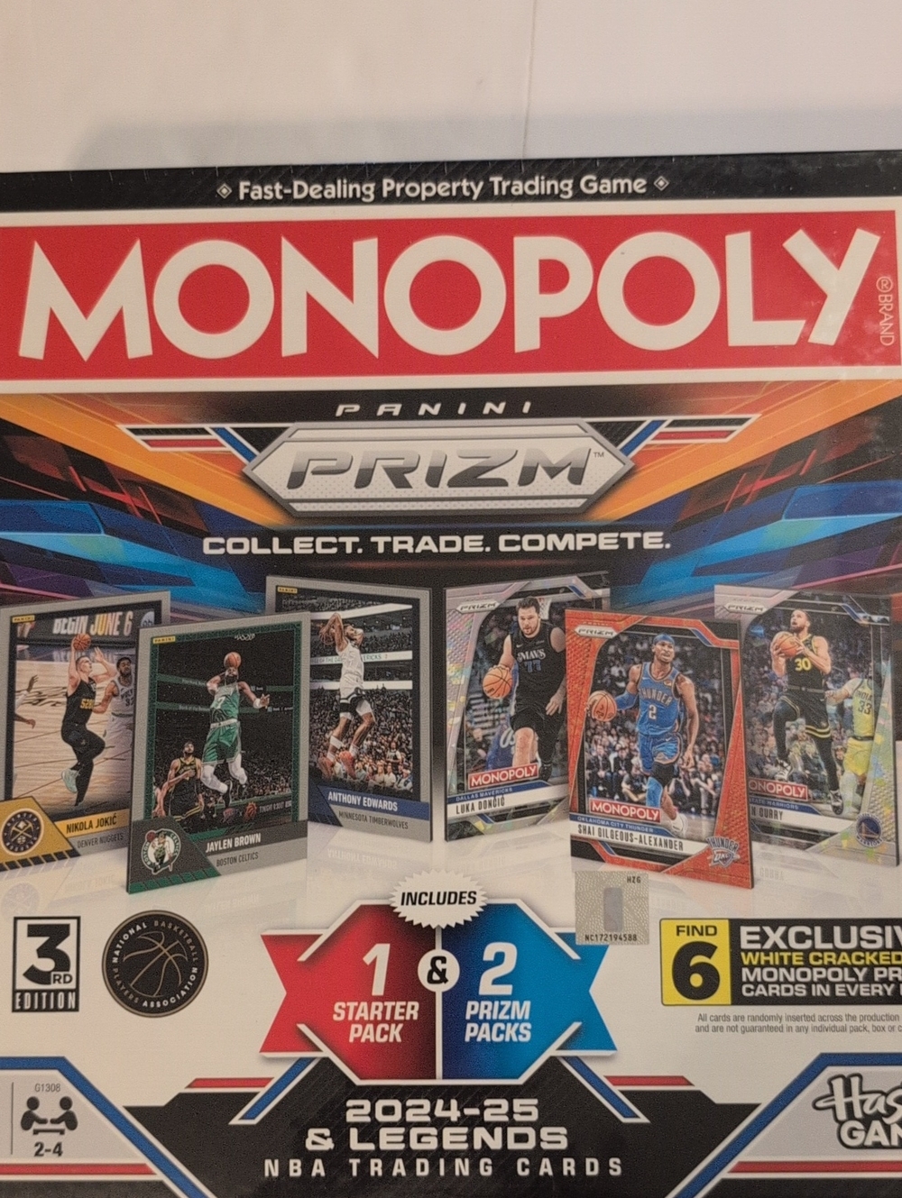 Monopoly Prizm 2024-25 Legends NBA Trading Cards - Red/Black Packaging